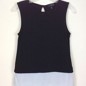 THE Limited -‎ Black Sleeveless Top Gray Trim Size xs